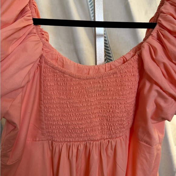 Abercrombie & Fitch Puffed Sleeve Peach Dress Size XL. - Picture 8 of 10